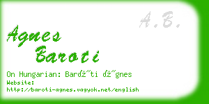 agnes baroti business card